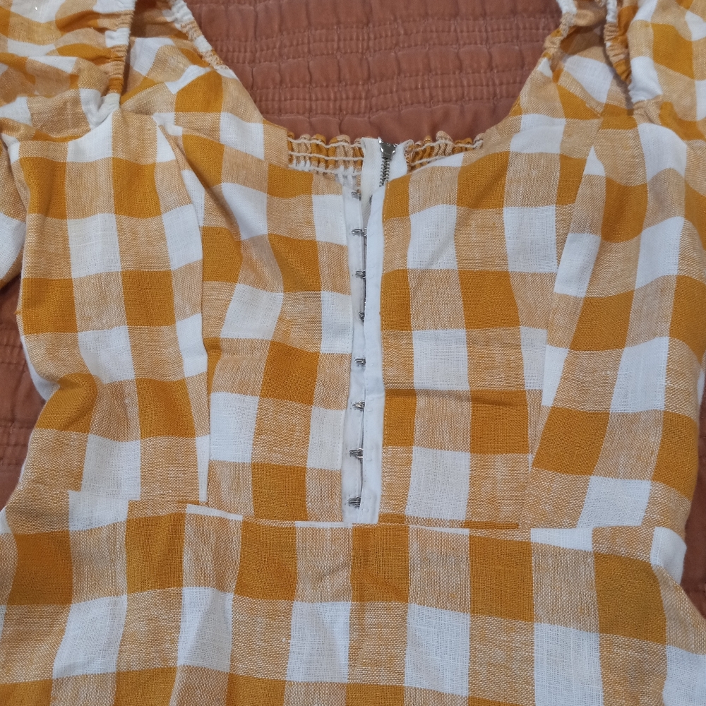 REFORMATION CHECKED DRESS MINI - Picture 7 of 8